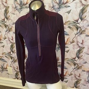 lululemon athletica Purple Quarter-Zip Sweatshirt